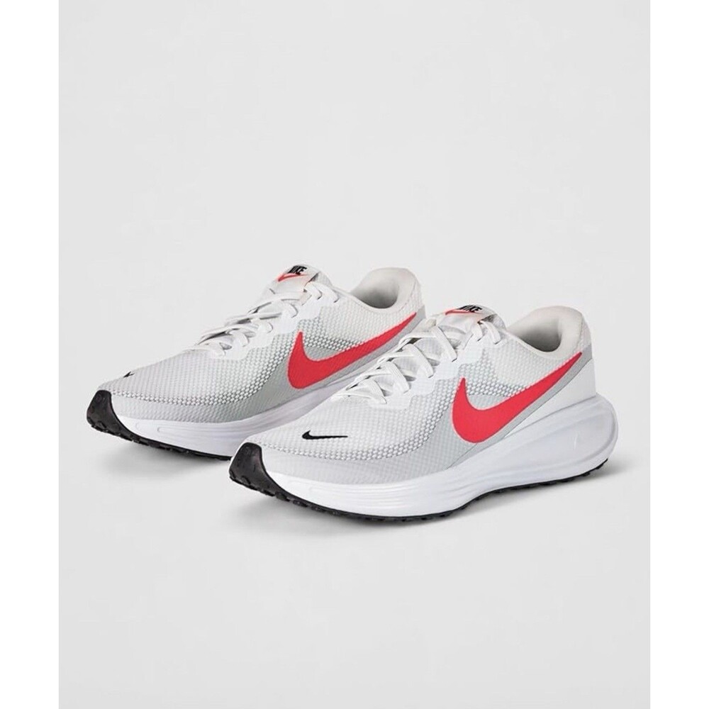 Nike Men’s Size 10.5 Revolution 8 Bright Crimson/White Running Shoes HJ9198-102 - Picture 2 of 8